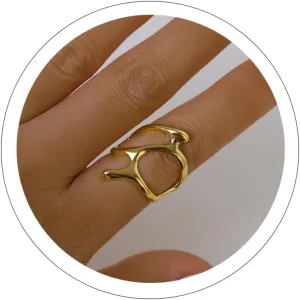 Sora Tuki Chunky Gold & Silver Rings for Women - Bold, Thick, Open Dome Statement Rings
