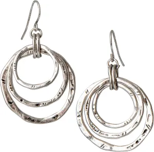 SPUNKYsoul 3 Circle Boho Earrings - Handmade, Lightweight 2-Inch Bohemian Dangle Earrings for Women - Trendy, Vintage, Unique Jewelry - Ideal for Weddings & Gifting