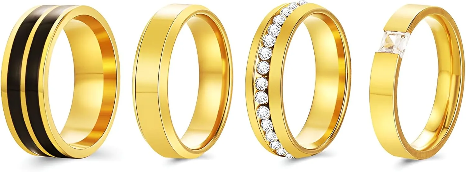 Stacking Rings, Knuckle Ring Set, Simple Stackable Midi Cuff Rings, Fashion Crystal Joint Finger Rings, Gold Silver Black Antique Silver Bronze Colorful Rings for Women Girls