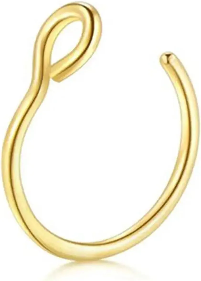 Stainless Steel U-shaped Open Nose Ring, Nose Clip, Lip Ring Puncture Accessory, Simple And Non Fading (1 Piece)