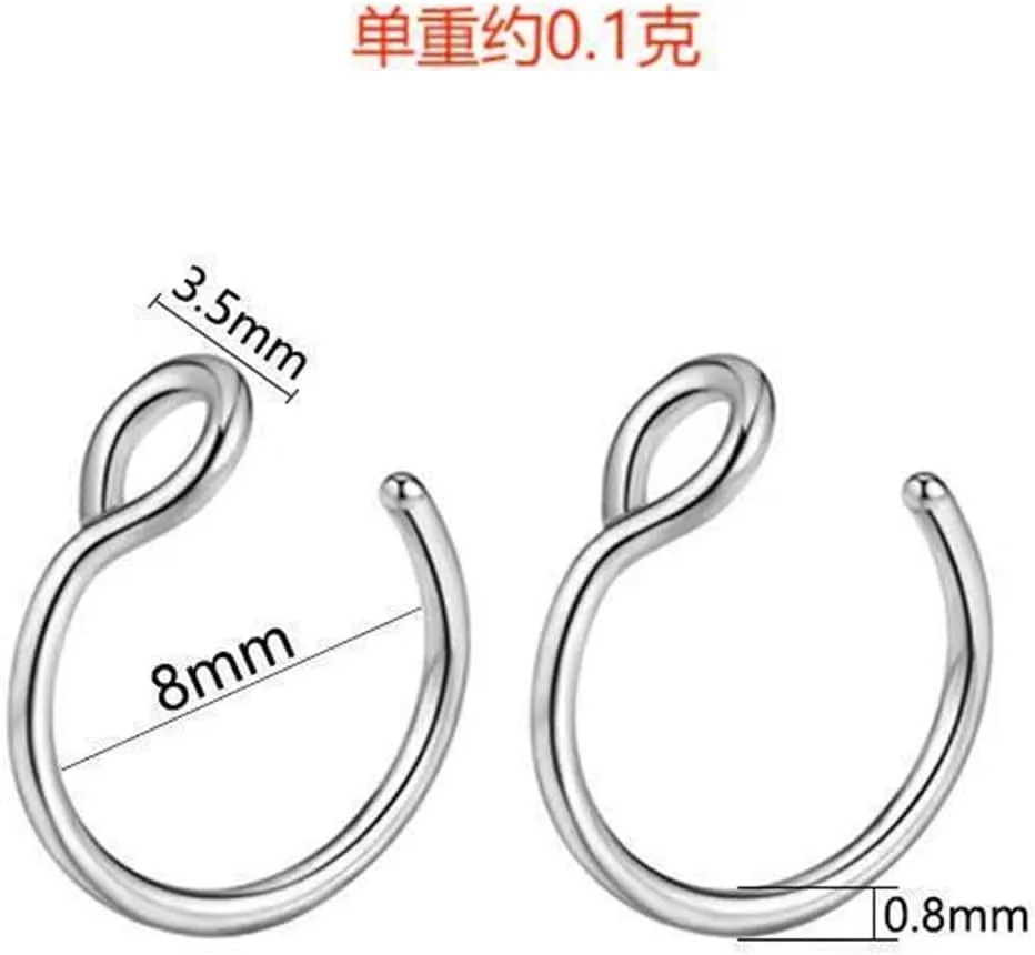 Stainless Steel U-shaped Open Nose Ring, Nose Clip, Lip Ring Puncture Accessory, Simple And Non Fading (1 Piece)