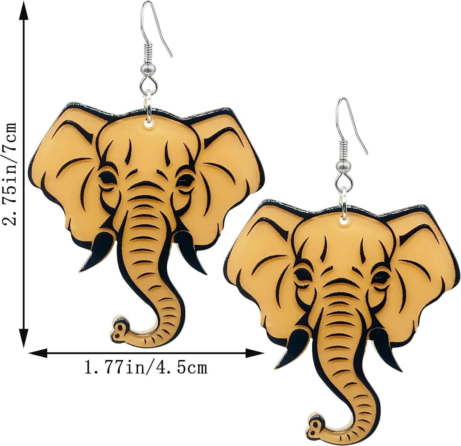 Statement Baseball Cap Earring Funny Animal Acrylic Drop Dangle Earrings For Women