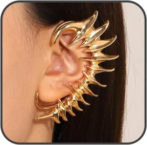 Statement Fishbone Ear Cuff No Piercing Ear Climber Wrap Earrings