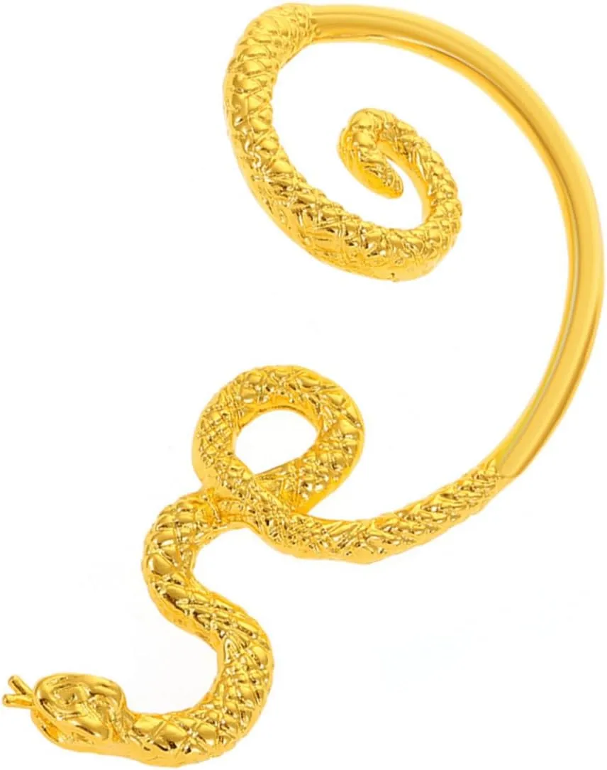Stylish Snake Ear Cuff Earrings Unique Ear Clips for Women Eye Catching Non Piercing Jewelry Punk Accessory present Durable Comfortable Design