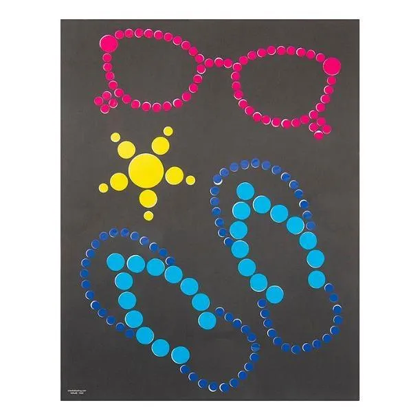 Summertime Dot Sticker Art (12 Pack)