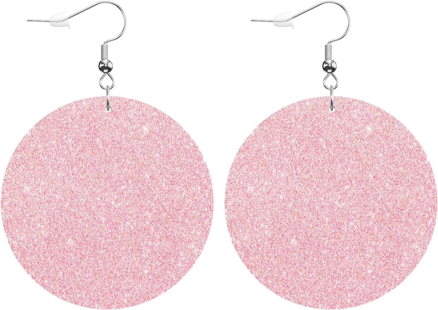 Swono Color Watercolor Round Faux Leather Earrings for Women Abstract Art Magic Cloud Romance Simple Delicate Lightweight Double-Side Printed Drop Dangle Earring for Birthday Party Gift