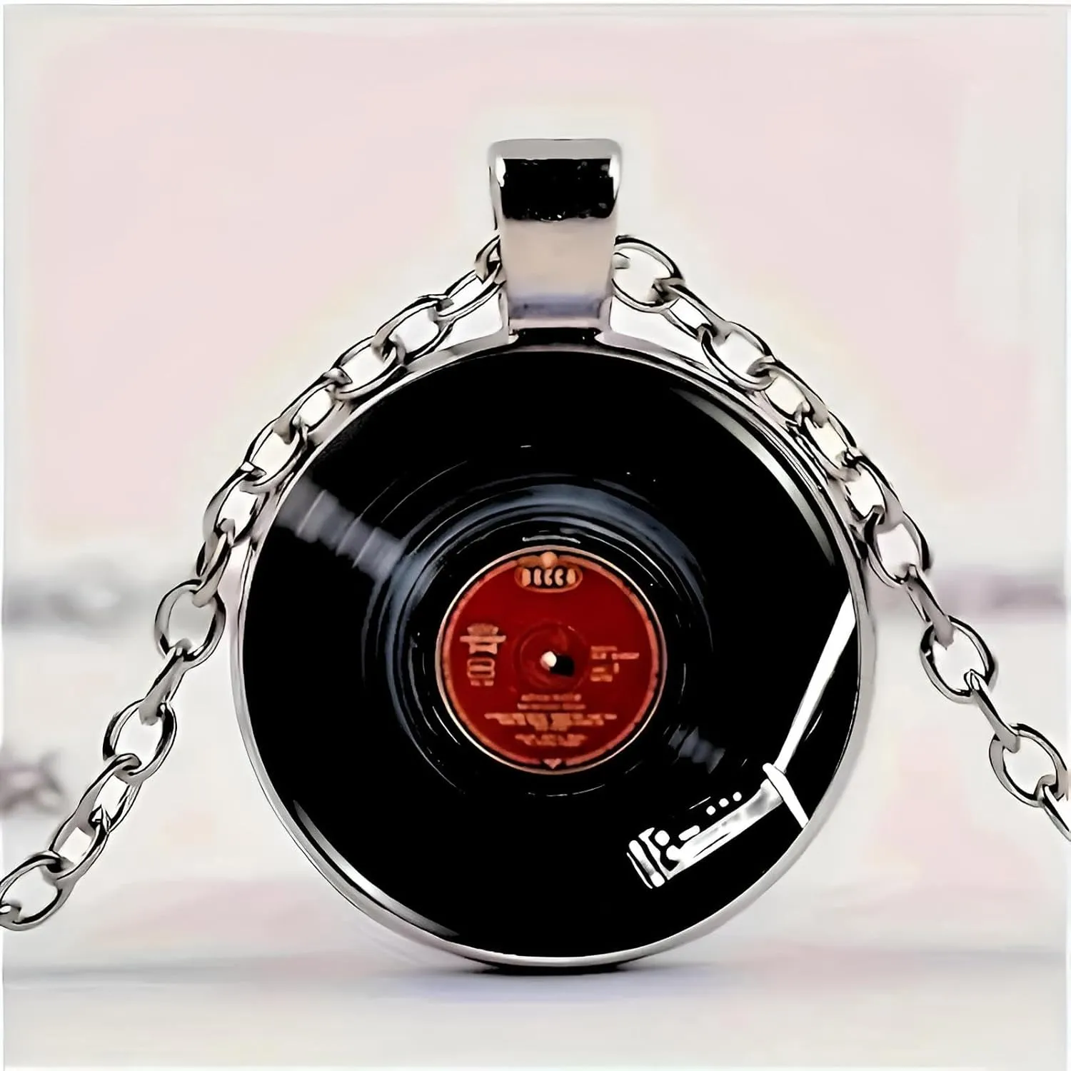 Unique Music Record Pendant Necklace - Avant-Garde Fashion Accessory, Eye-Catching Design for Men and Women - Birthday, Christmas Gift or Personalized Jewelry