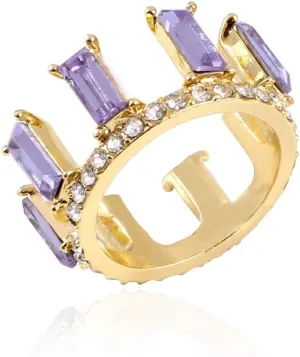 Womens Luxury Rings, Retro Simple Metal Irregular Vertical Bar Zircon Couple Ring
