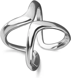Womens Open Simple Multi Lines Ring,Adjustable Adjust S925 Sterling Silver Fashion Thumb Index Finger Ring Jewelry for Women