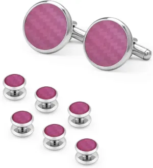 wynameleri Mens Classic Shirts Cufflink Studs, Woven Pattern Tuxedo Shirt Button and Cuff Links Set, Formal Business Wedding Jewelry