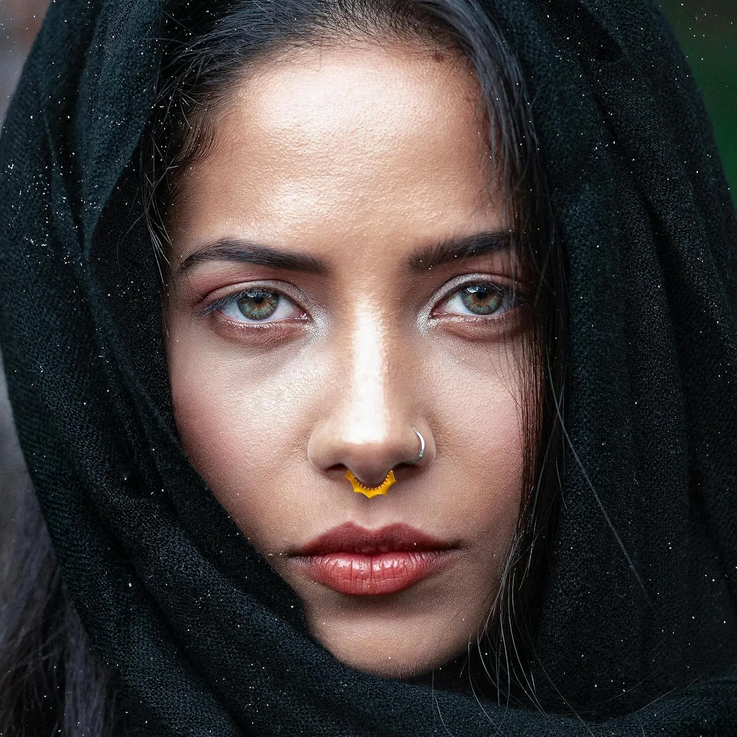 ZMANYIJEW 16G Minimalist Lines Septum Rings Stacked Gold Septum Ring Septums Clicker Nose Ring Piercing for Women Men