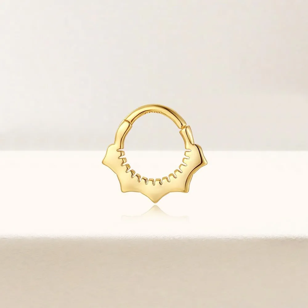 ZMANYIJEW 16G Minimalist Lines Septum Rings Stacked Gold Septum Ring Septums Clicker Nose Ring Piercing for Women Men
