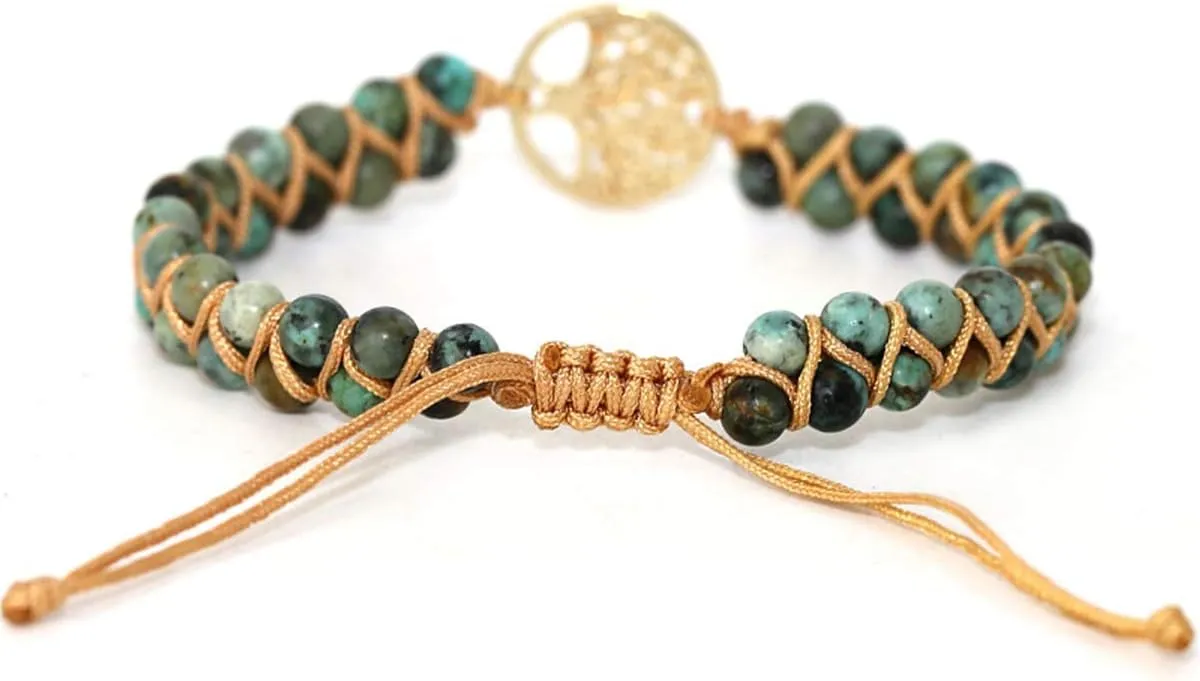 ZOSOJONA Boho Handmade Natural Stone Wrap Bracelets Turquoises Crystal Beads Bracelet Jewelry